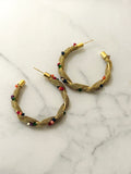 Oorringen - Woven Hoop Multicolor