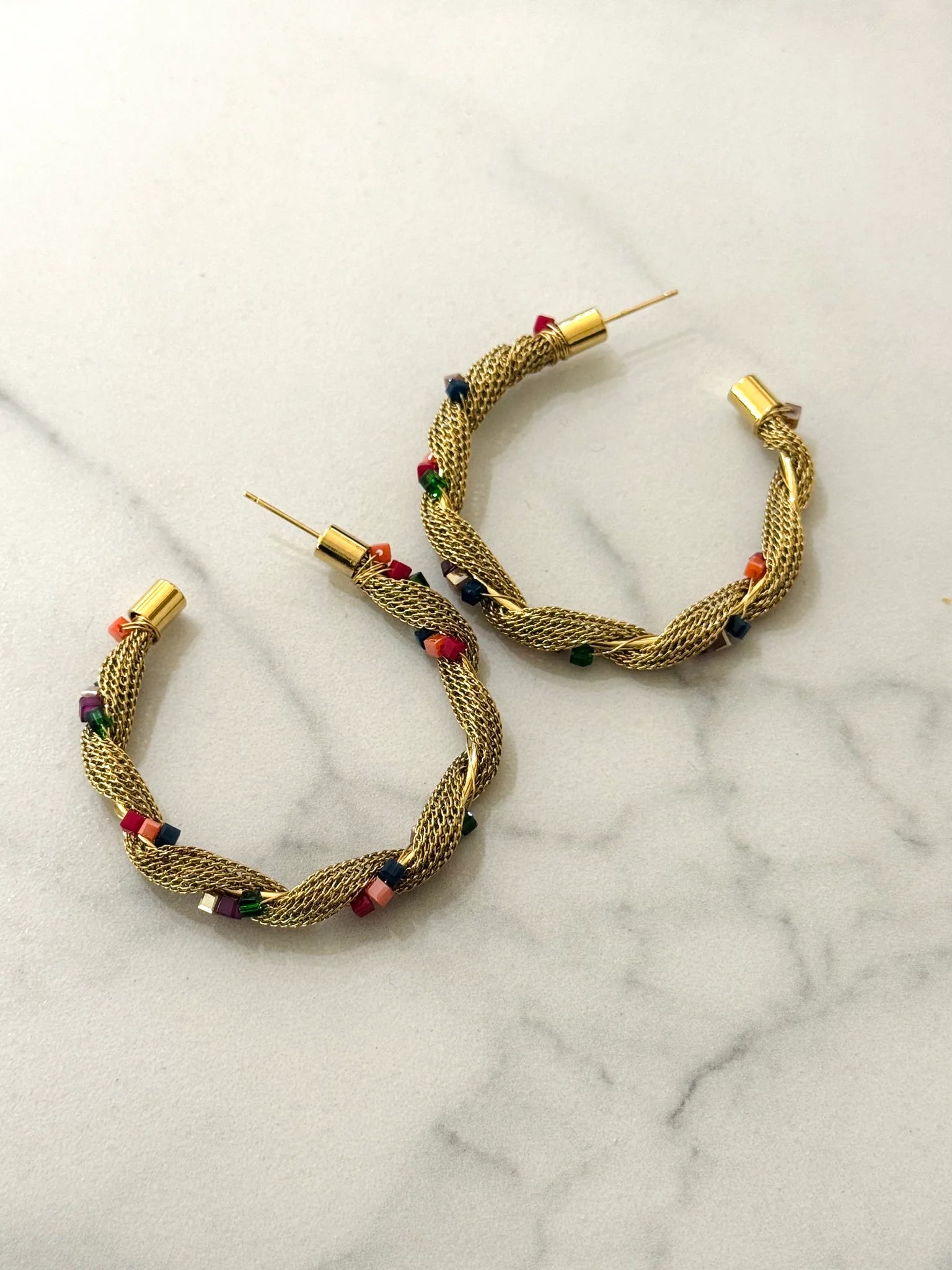 Oorringen - Woven Hoop Multicolor