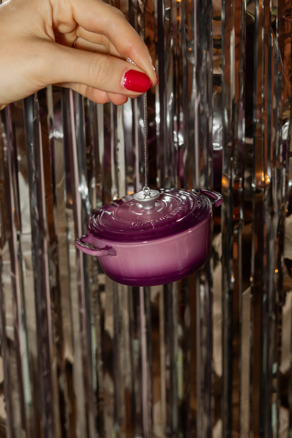 Kerstornament - Gietijzeren Pan Paars