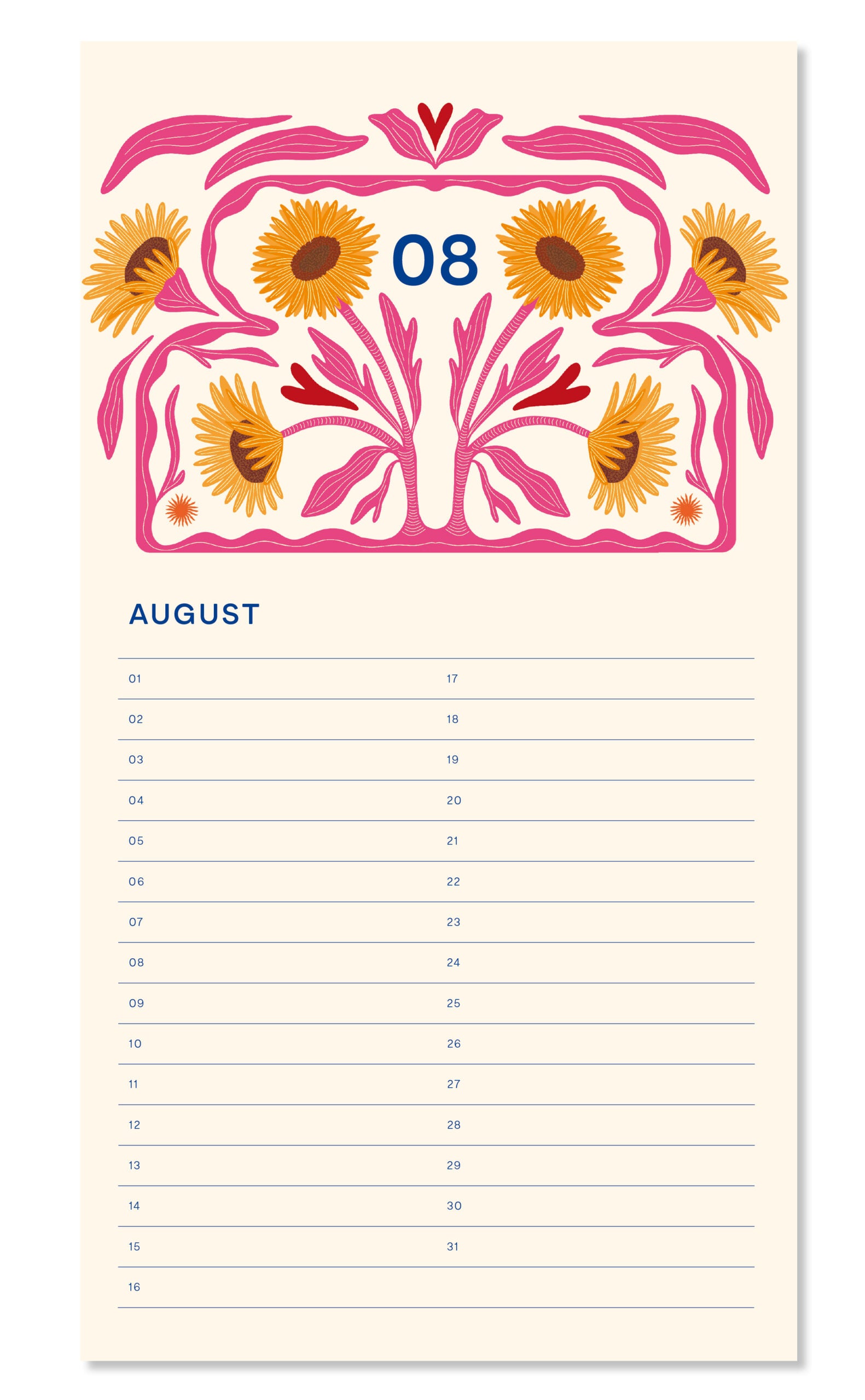 A-Journal Birthday Calendar