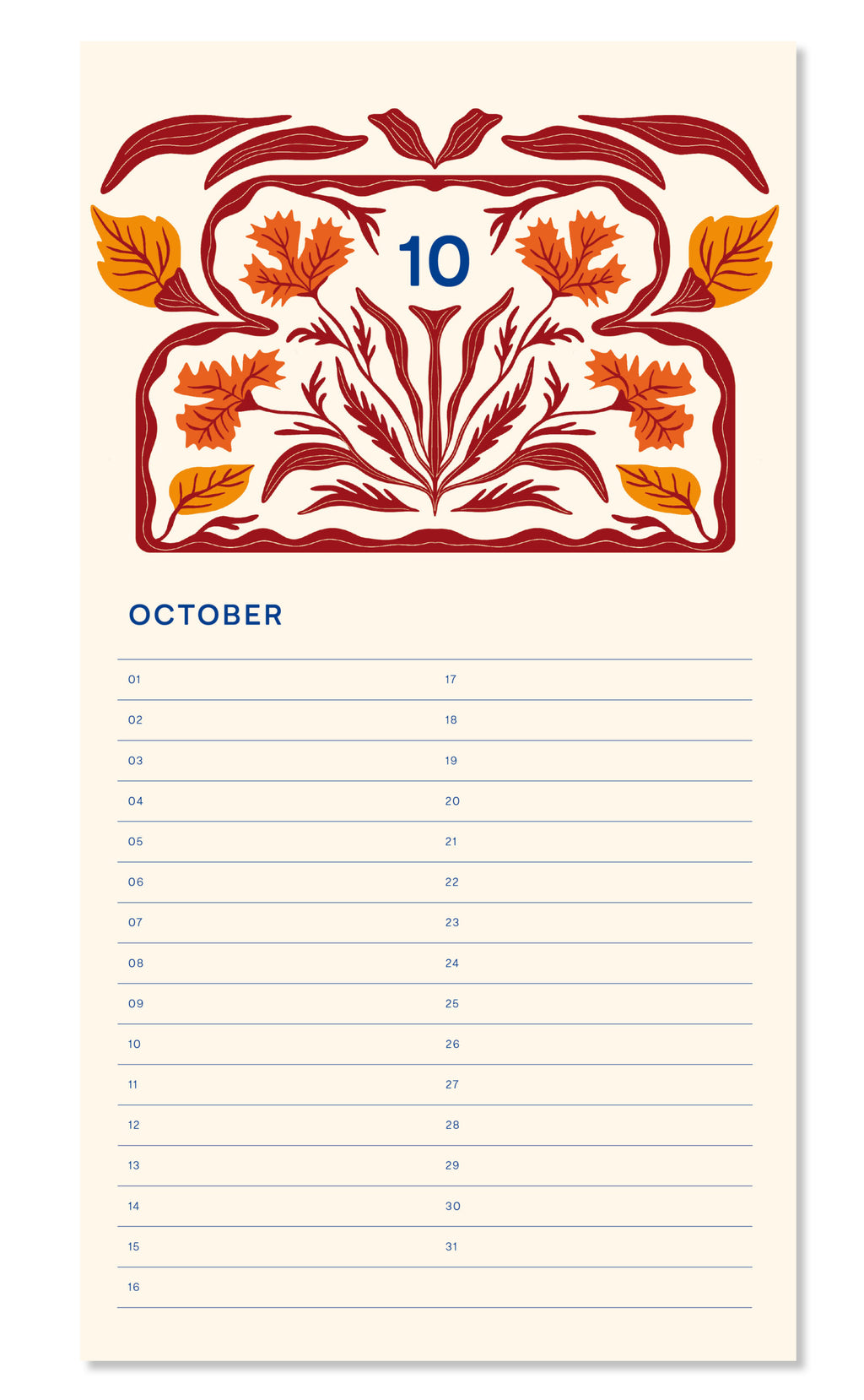 A-Journal Birthday Calendar