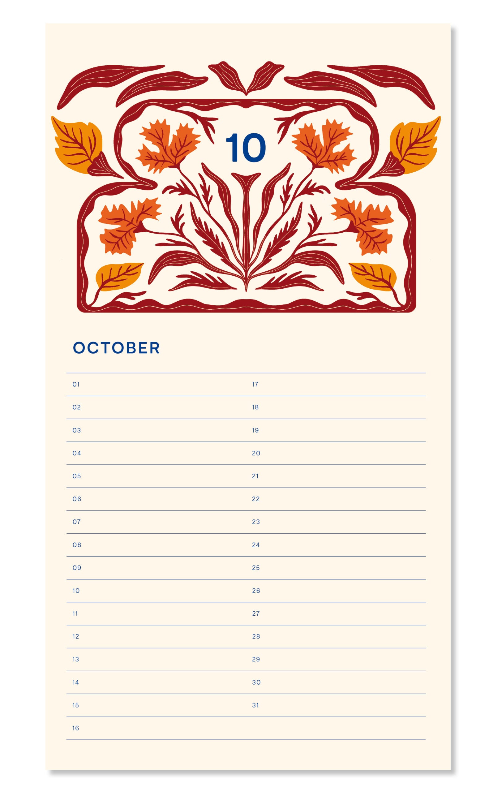 A-Journal Birthday Calendar