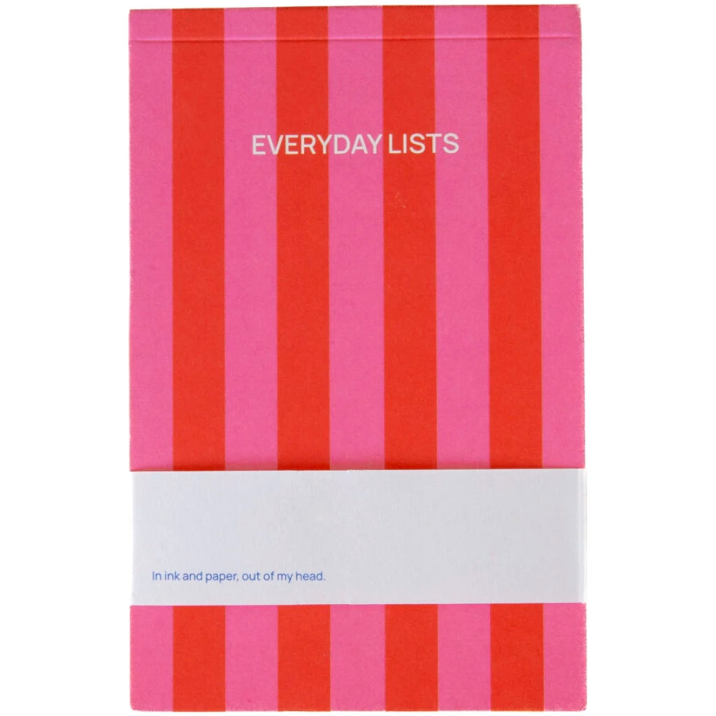 A-Journal Notepad - Stripes Pink Red