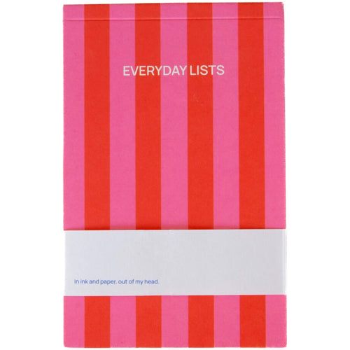A-Journal Notepad - Stripes Pink Red
