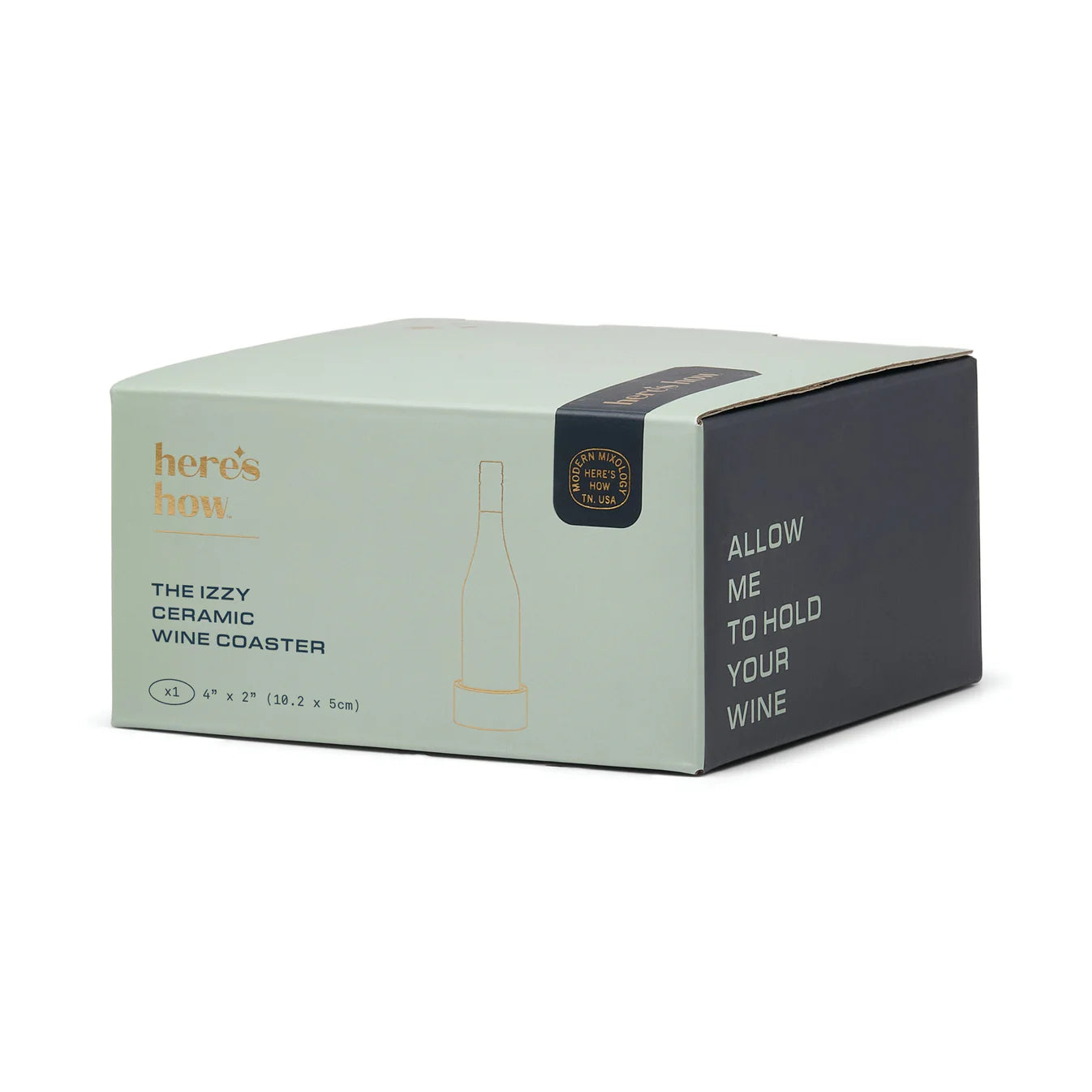 The Izzy Wine Coaster - Blue & Green Stripe