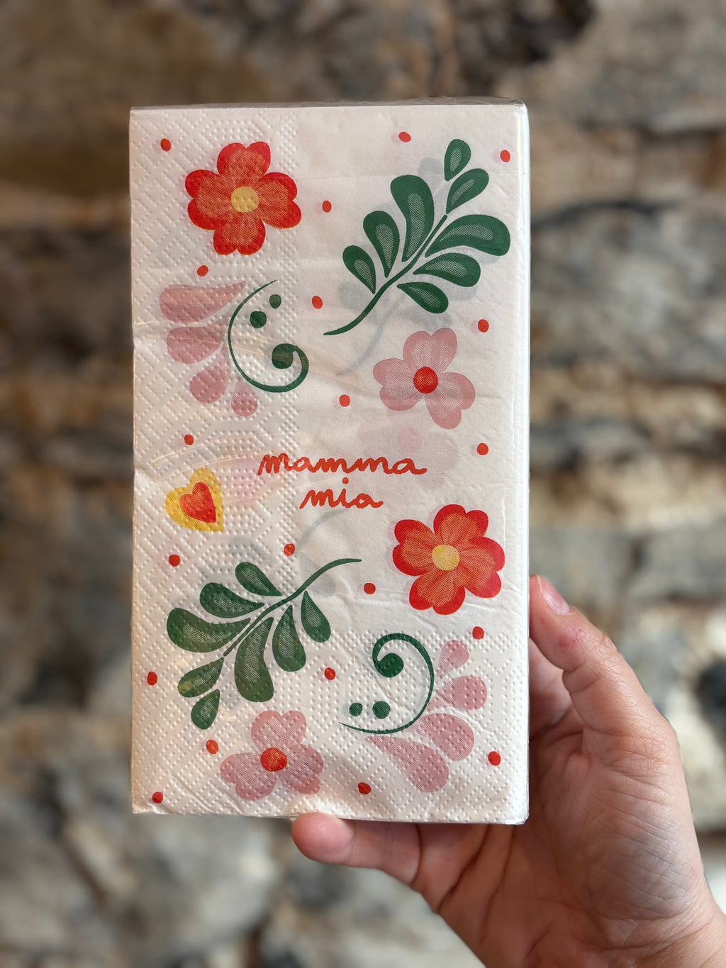Rechthoekig papieren servet - mamma mia