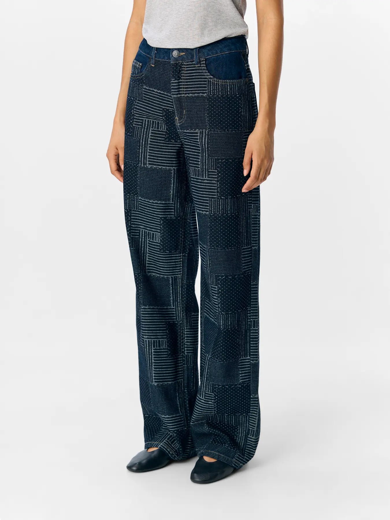 Object Wide Denim - Dark Blue