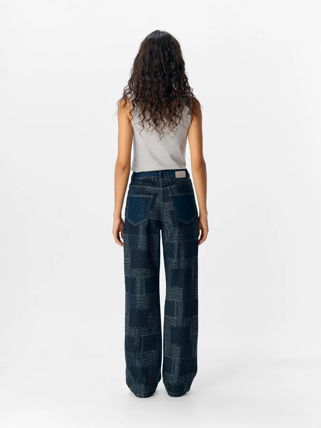 Object Wide Denim - Dark Blue