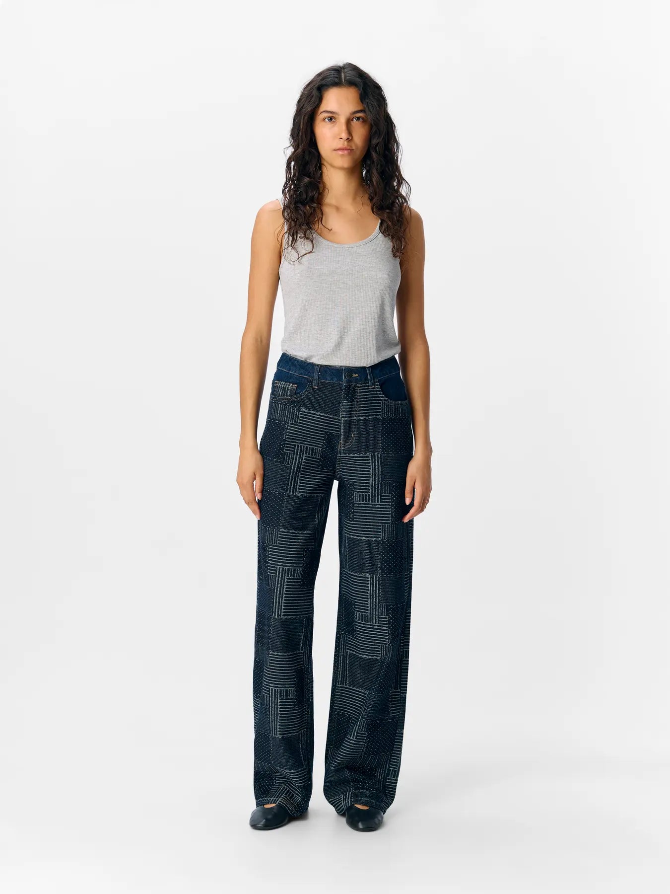Object Wide Denim - Dark Blue