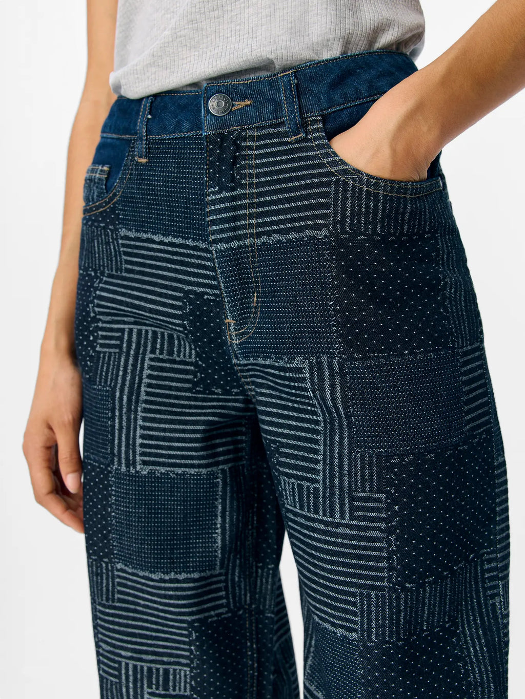 Object Wide Denim - Dark Blue