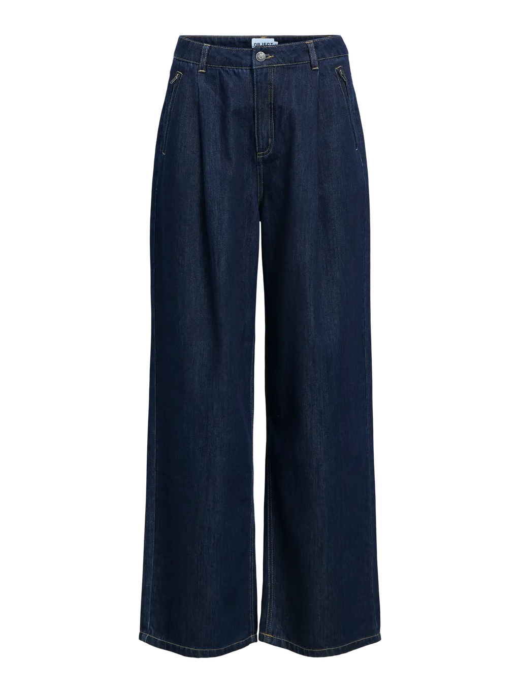Object Mid Waist Jeans- Dark Blue Denim