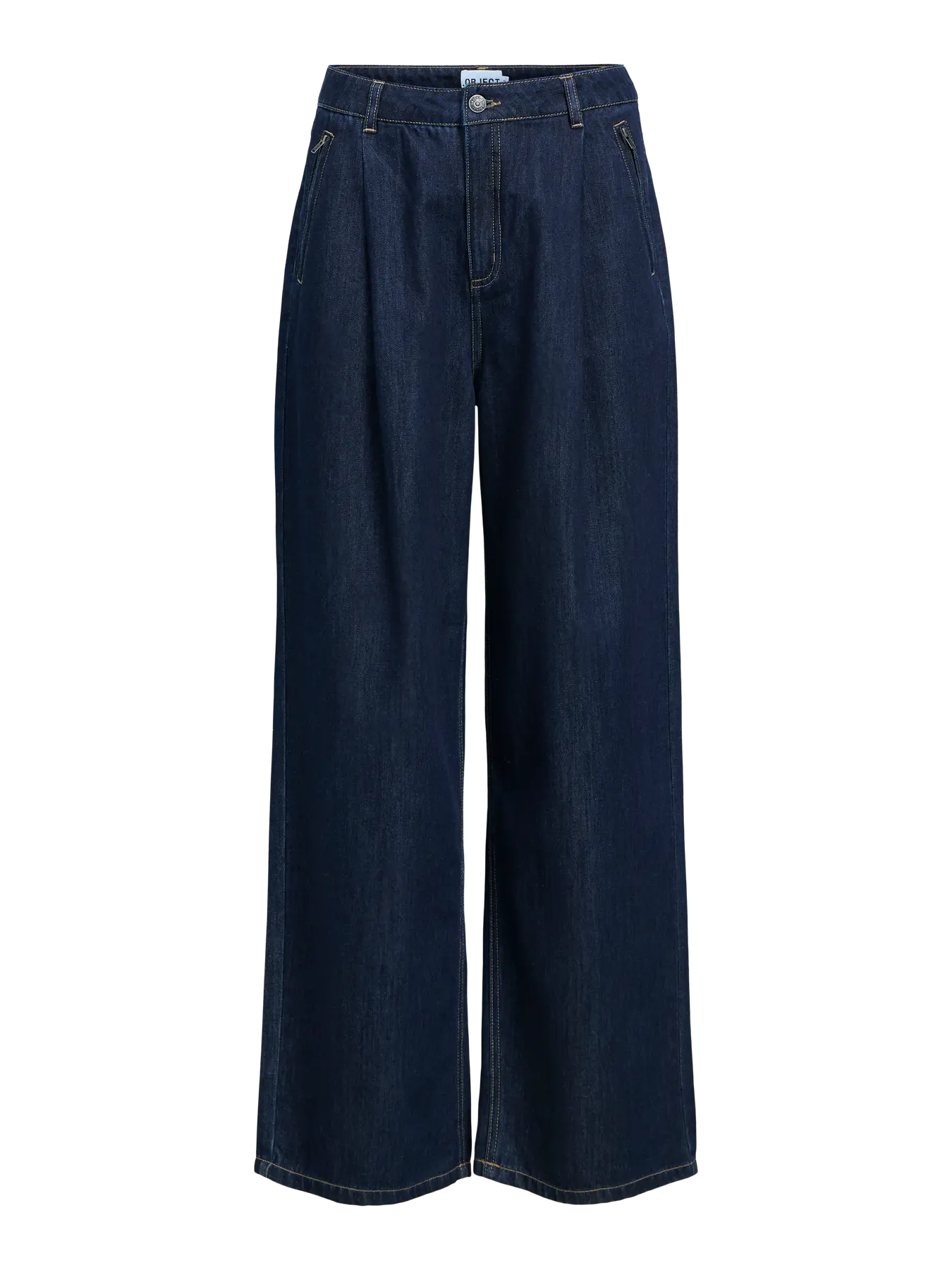 Object Mid Waist Jeans- Dark Blue Denim