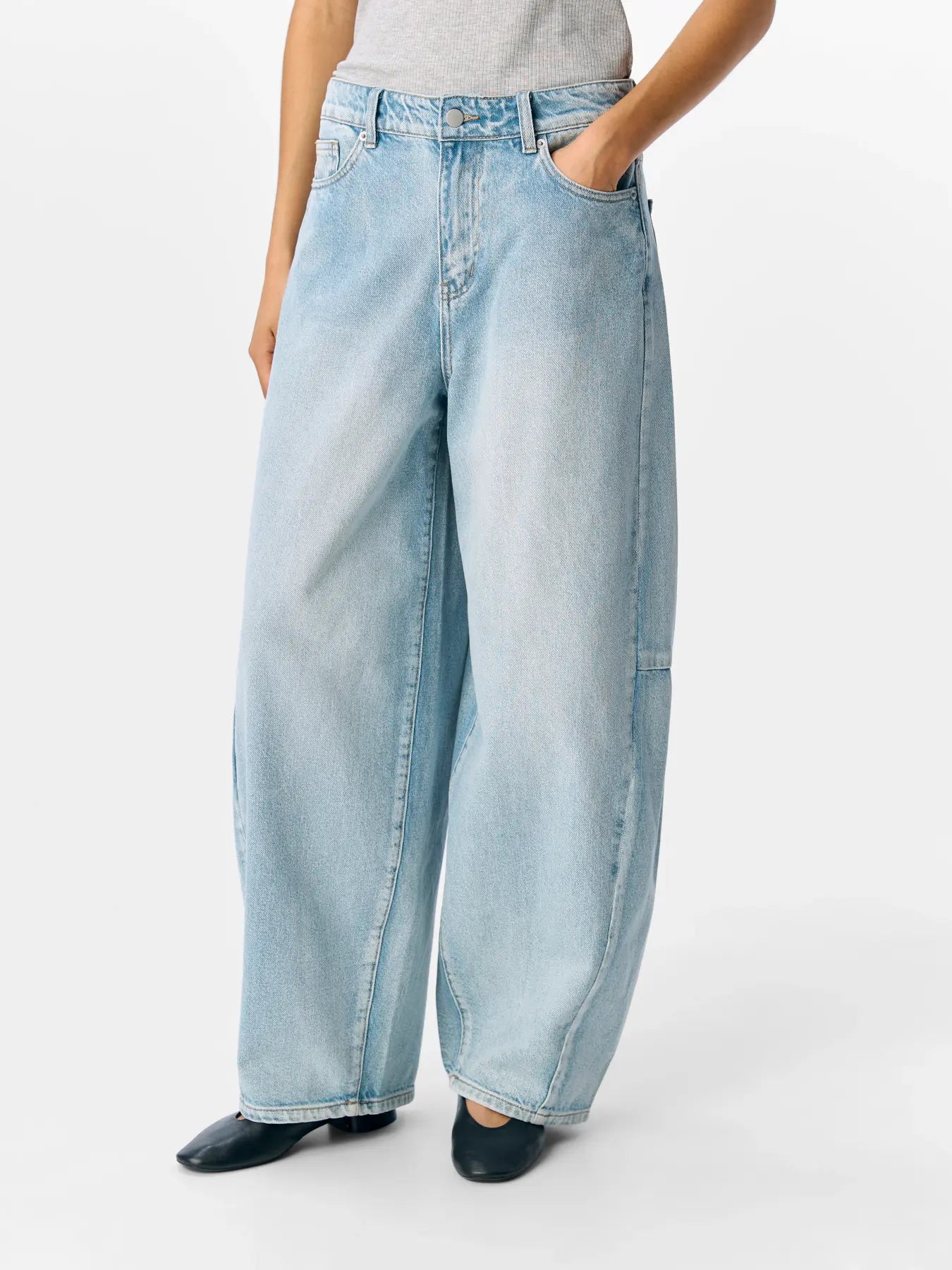 Object Barrel Jeans - Light Blue
