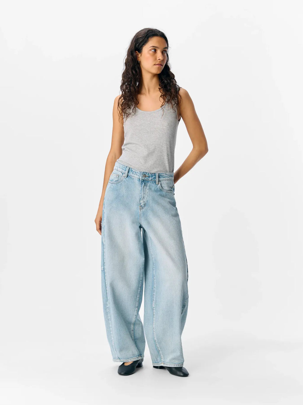 Object Barrel Jeans - Light Blue