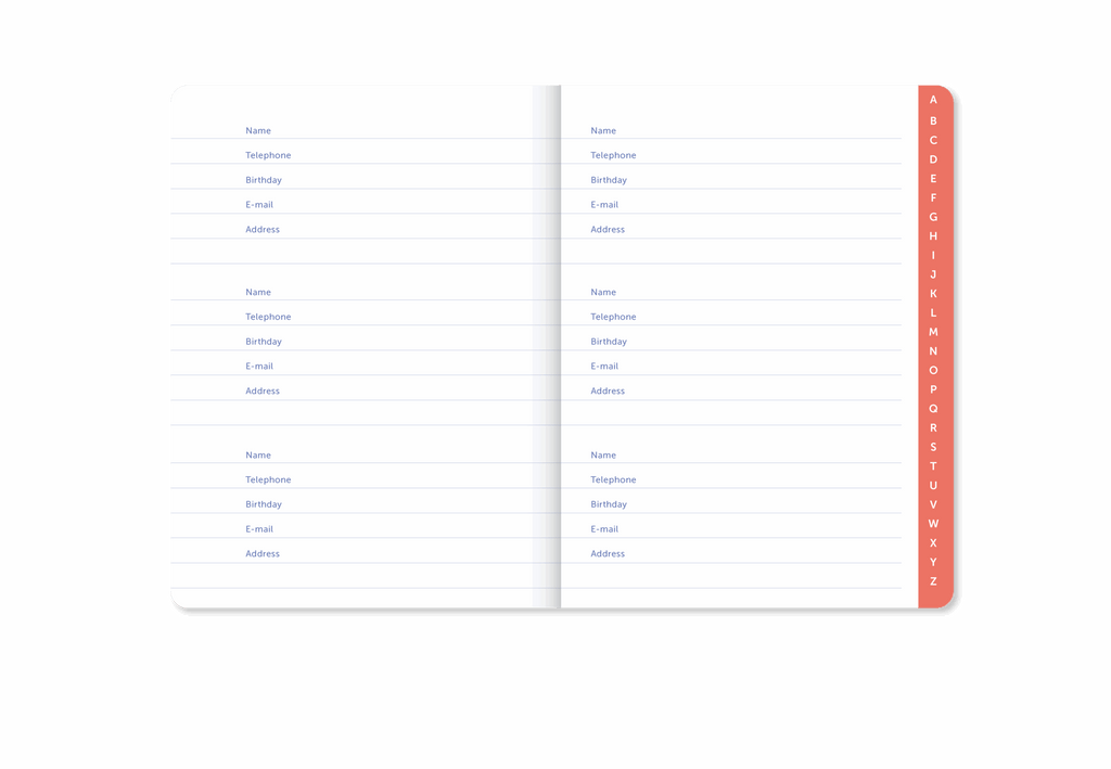 A-Journal Address Book - Checked