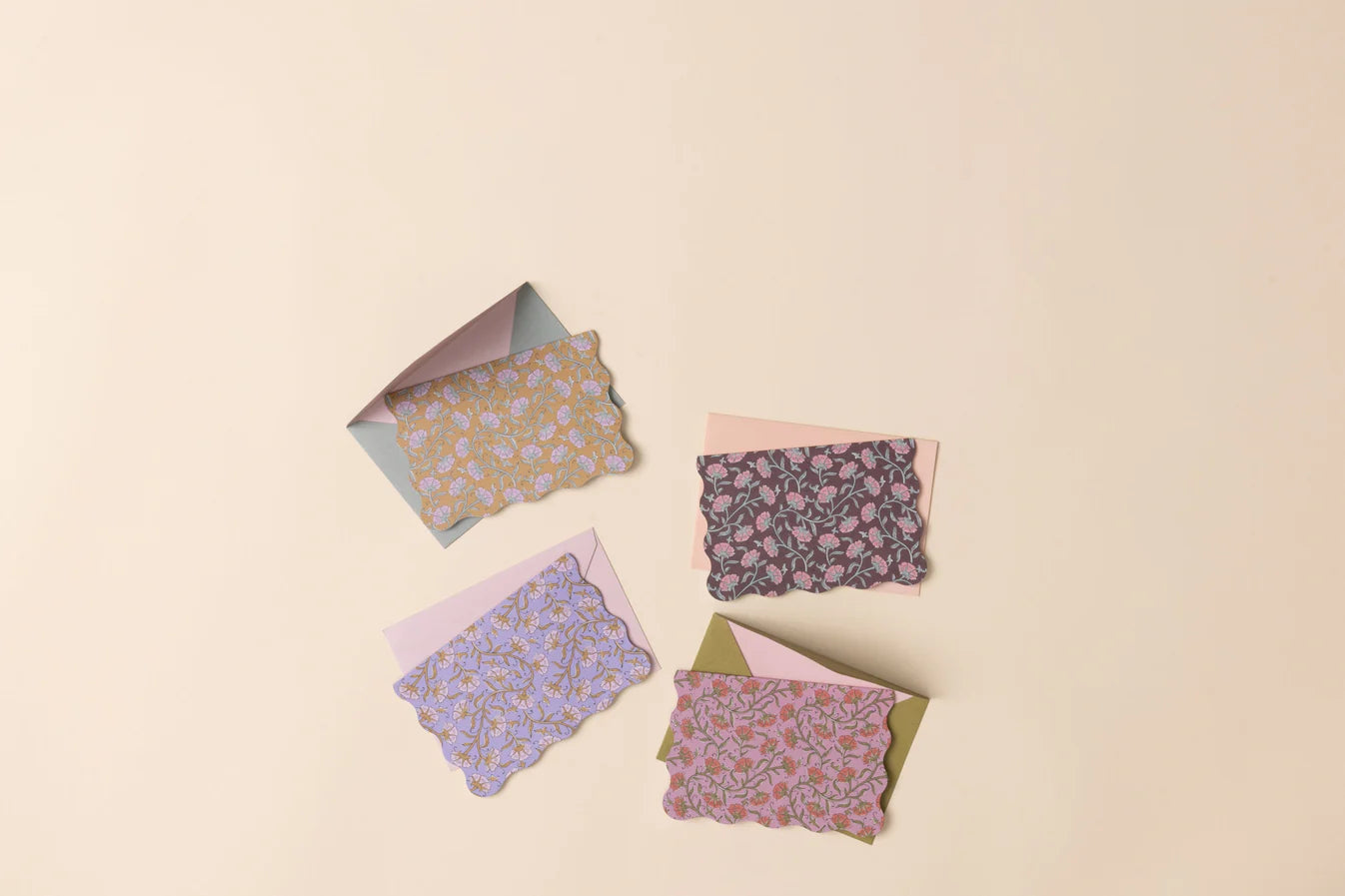 Vintage Floral Notecards - Set of 16