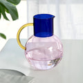 Pablo Glass Jug - Large/Pink Cobalt Yellow