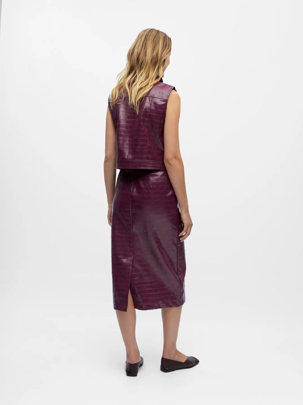 Object High Waist Skirt - Mauve Wine