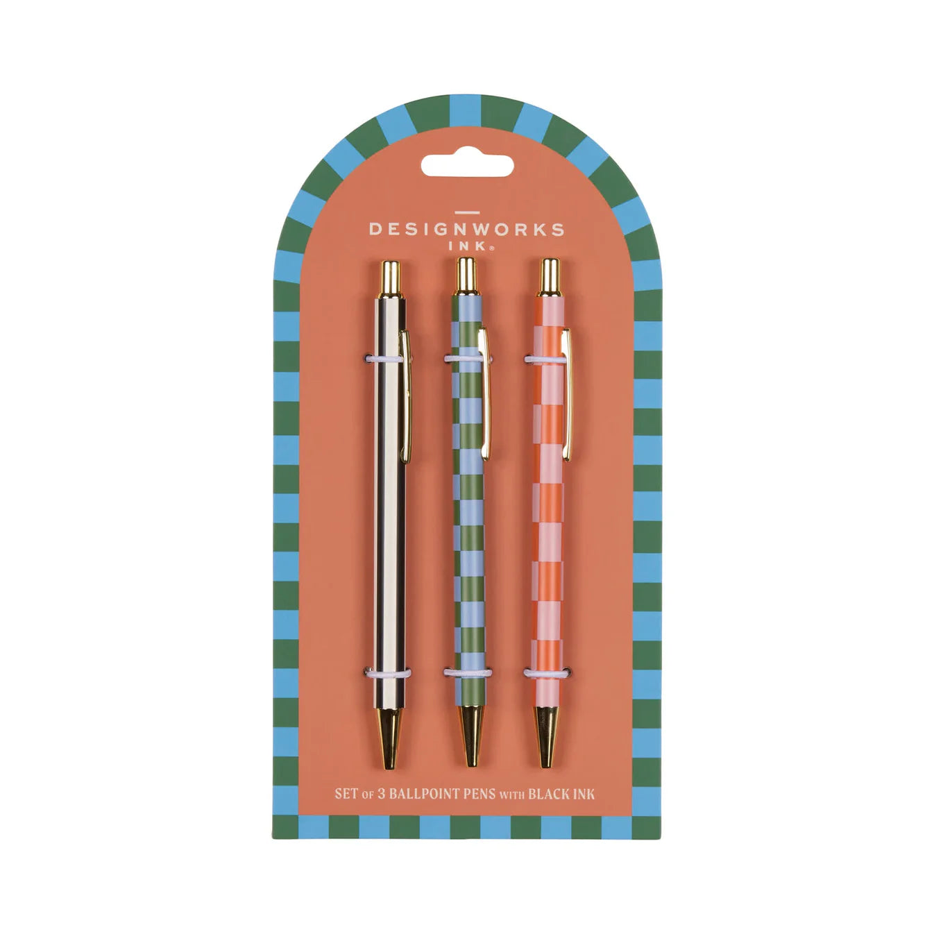 Designworks Ink - A Dopo Set of 3 Pens / Stripes & Checks