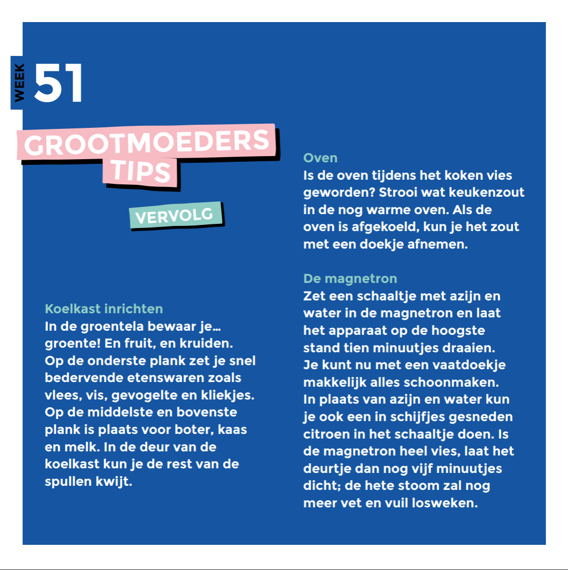 Schoonmaakkalender