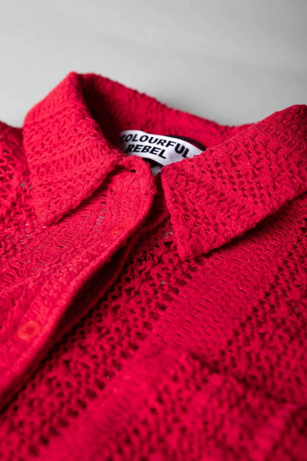 Talia Crochet Blouse - Poppy Red