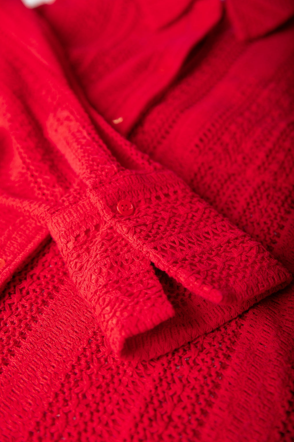 Talia Crochet Blouse - Poppy Red
