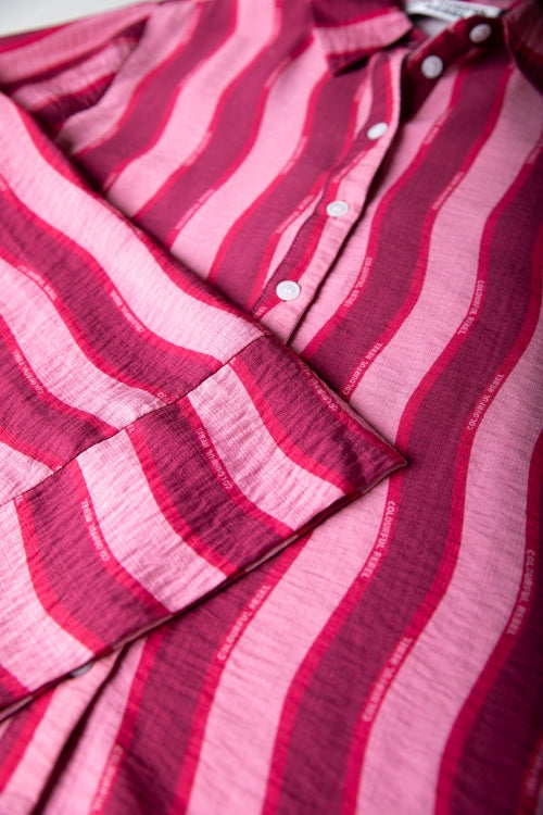 Tia Striped Kimono Sleeve Blouse