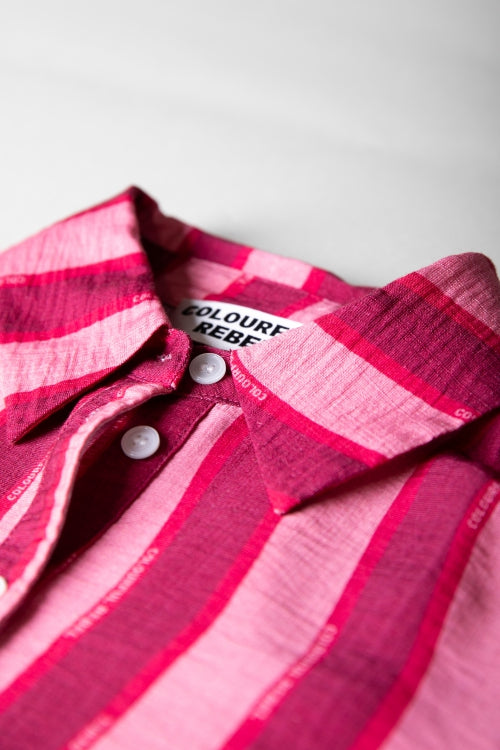 Tia Striped Kimono Sleeve Blouse