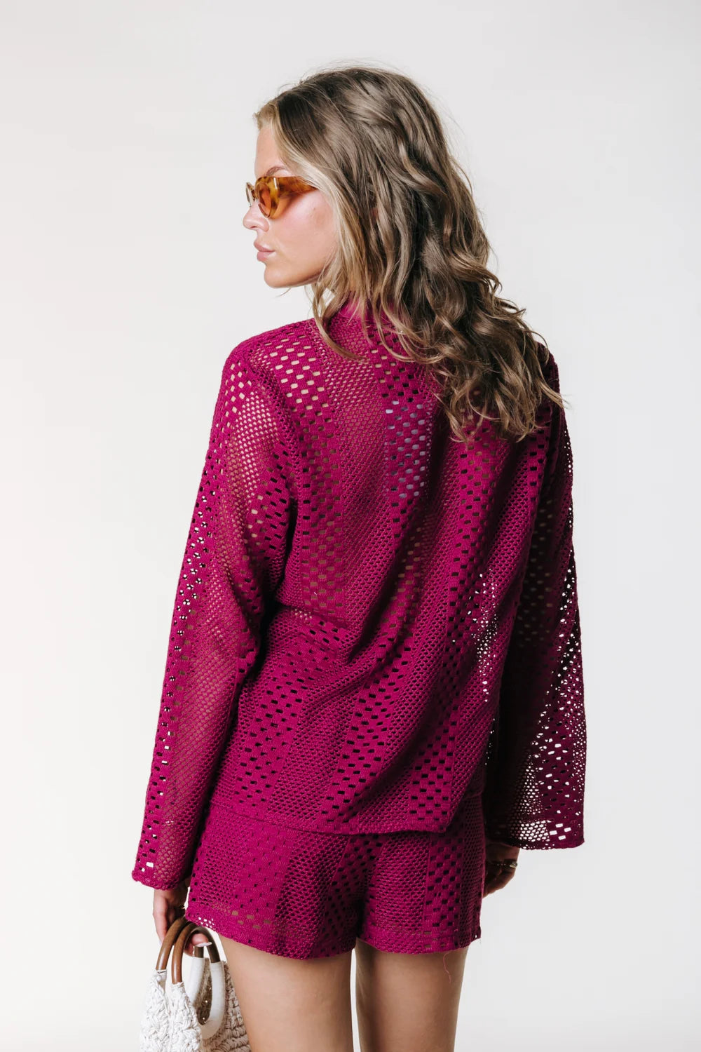 Colourful Rebel - Lexi Crochet Blouse / Deep Burgundy