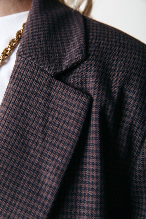 Mimmi Check blazer - Dark Brown