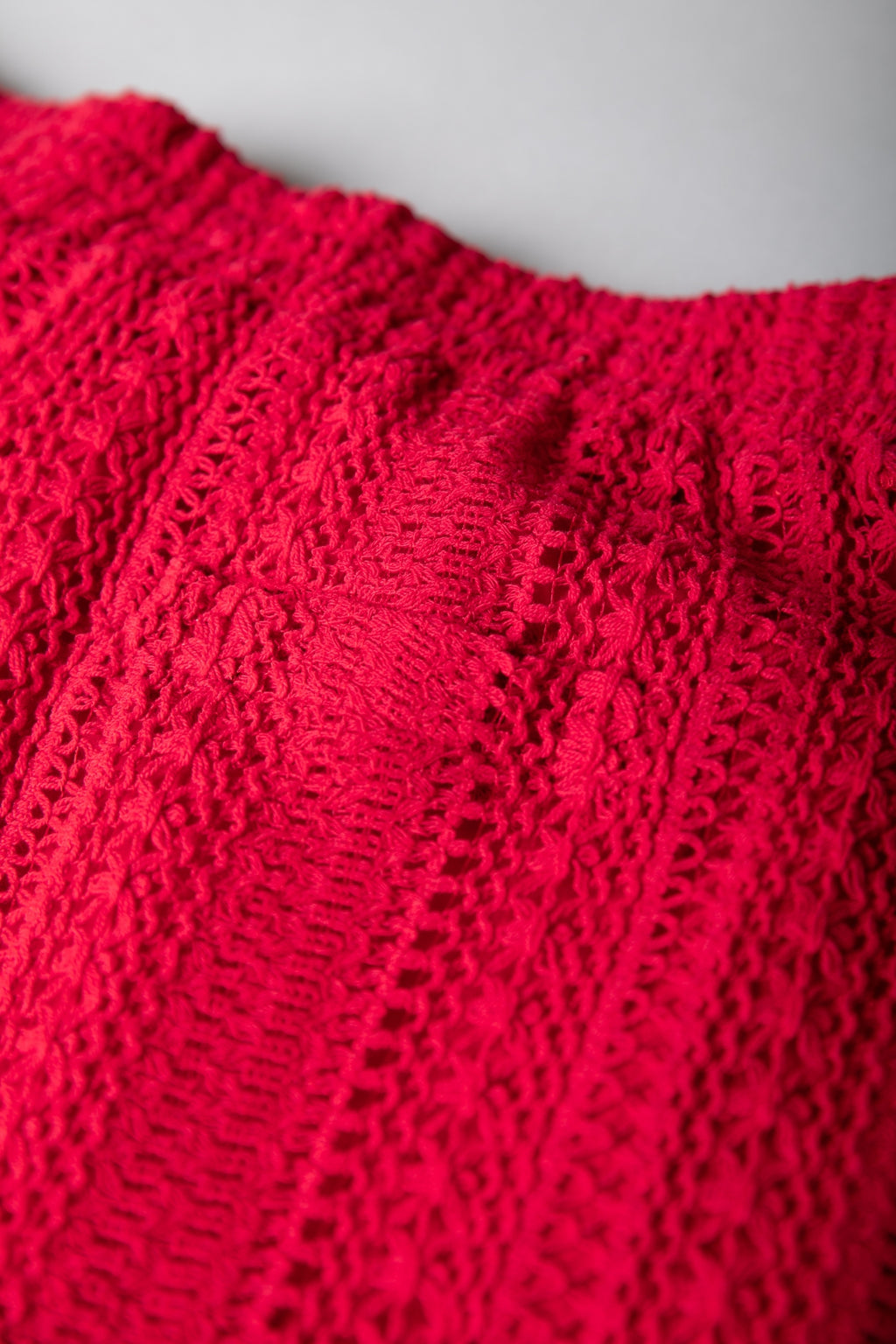Melody Crochet Straight Pants - Poppy Red