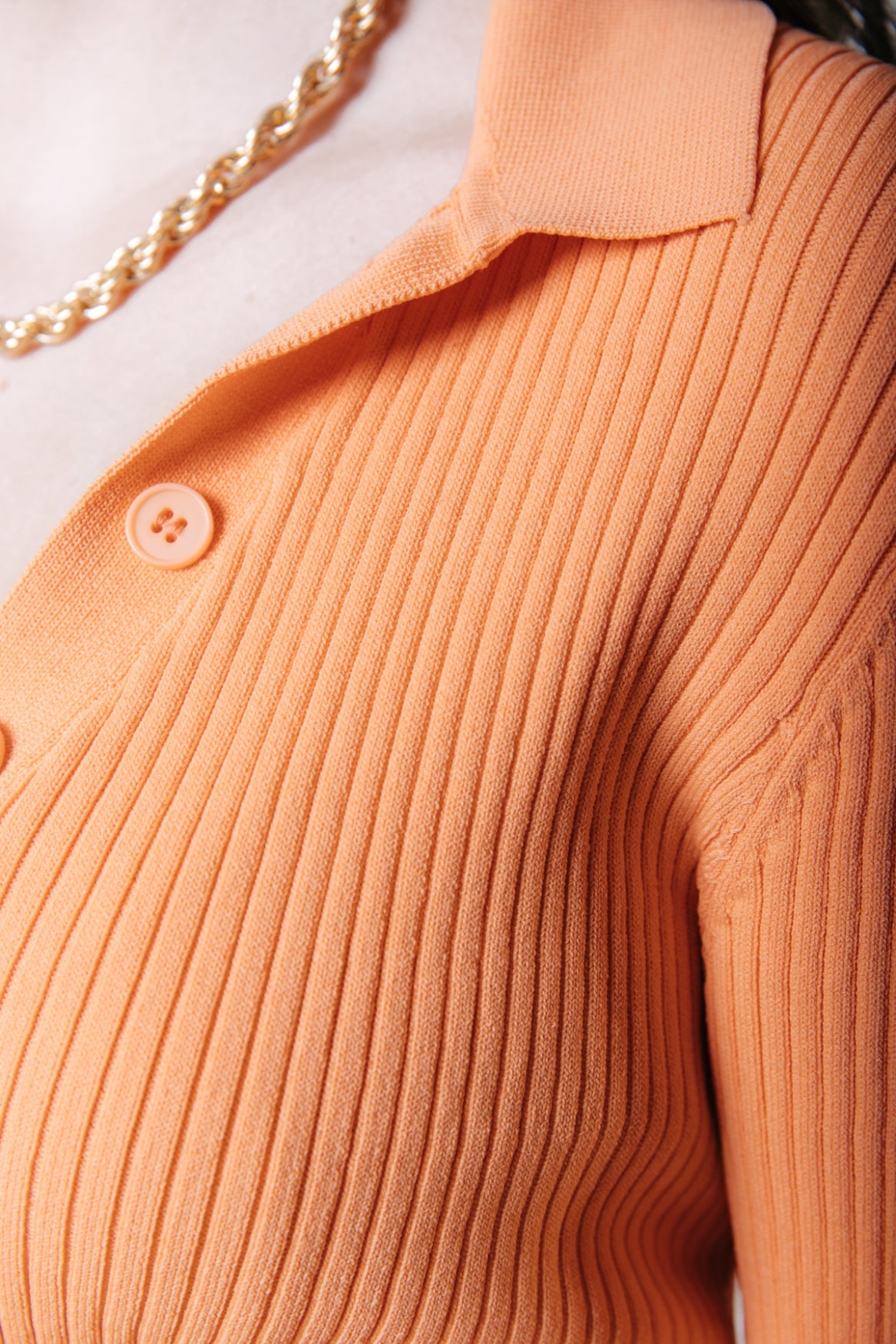 Nori Fine Knit Cropped Longsleeve Polo