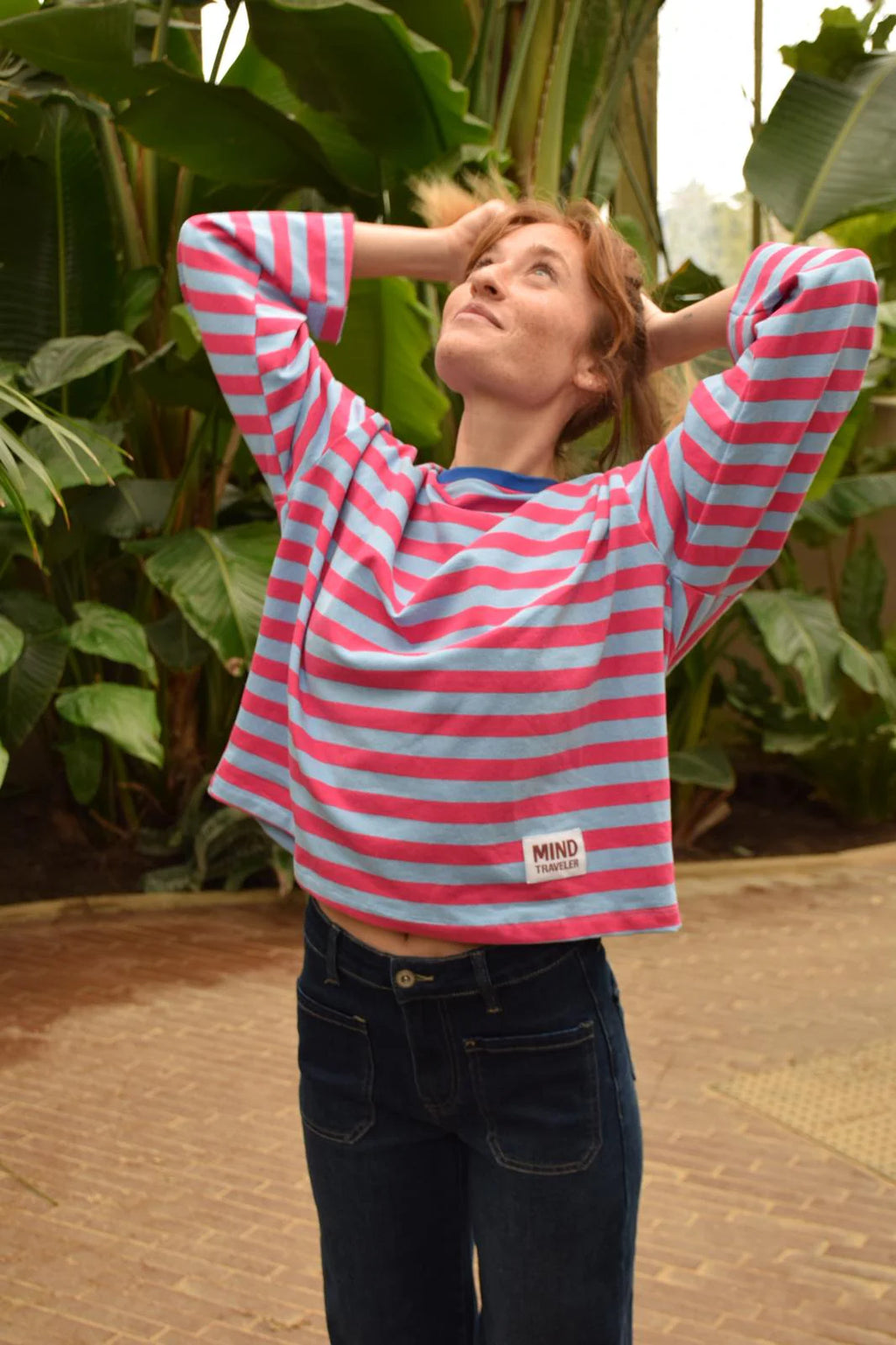 Mindtraveler Shirt Nuria - Blauw en Fucsia