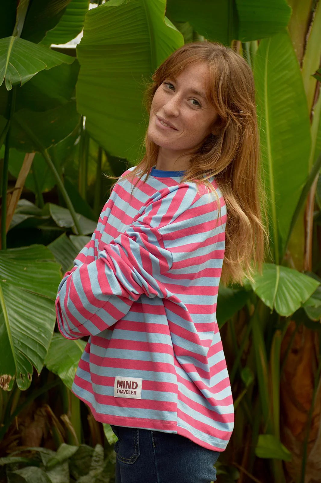 Mindtraveler Shirt Nuria - Blauw en Fucsia