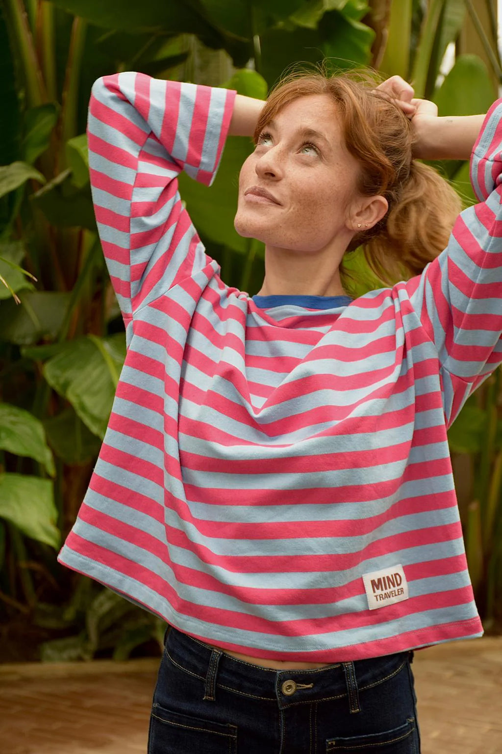 Mindtraveler Shirt Nuria - Blauw en Fucsia