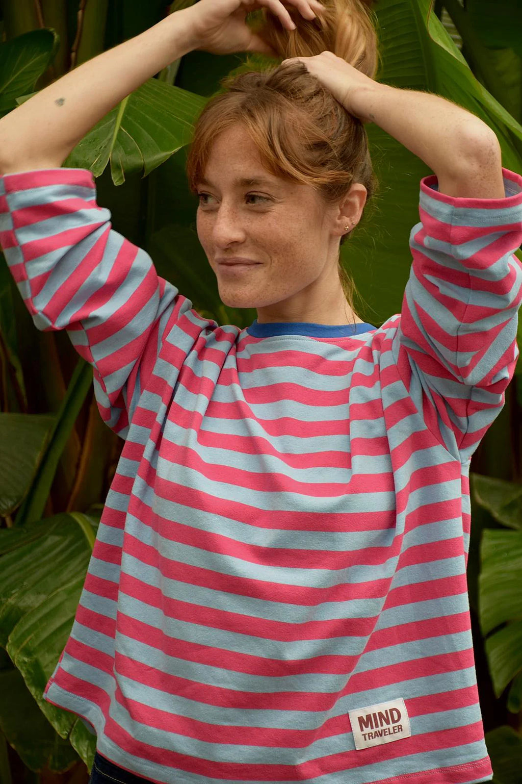 Mindtraveler Shirt Nuria - Blauw en Fucsia