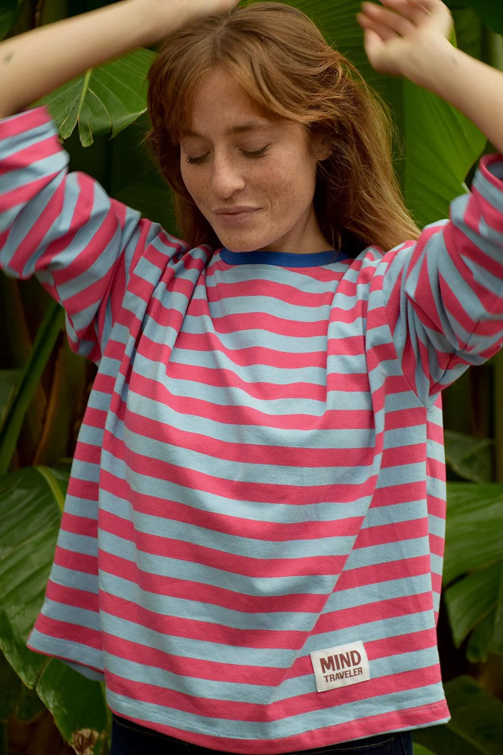 Mindtraveler Shirt Nuria - Blauw en Fucsia