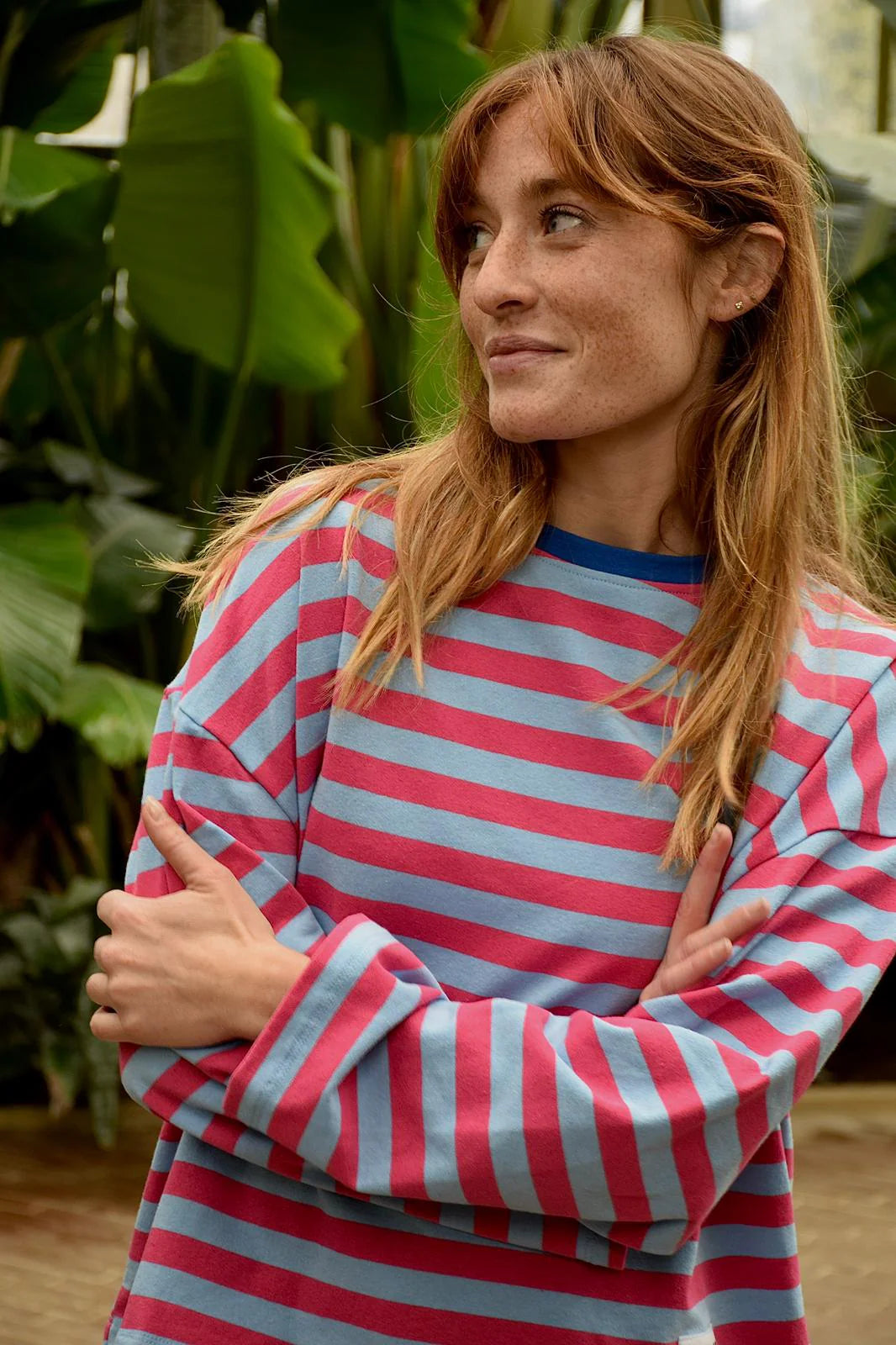 Mindtraveler Shirt Nuria - Blauw en Fucsia