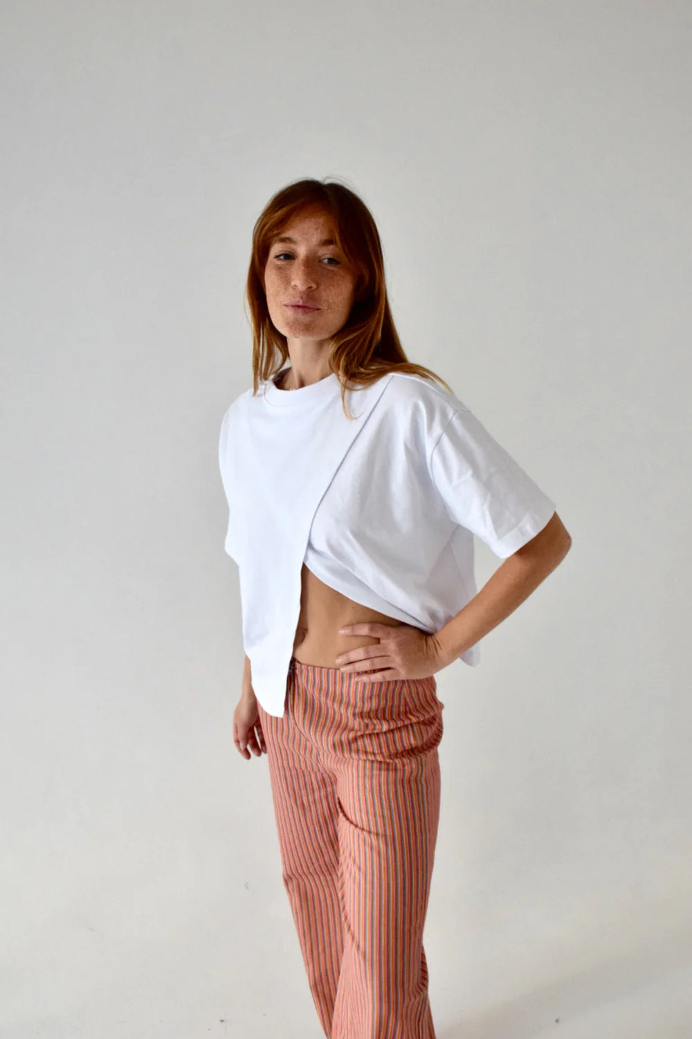 Mindtraveler Agata Cross Back T-Shirt - White