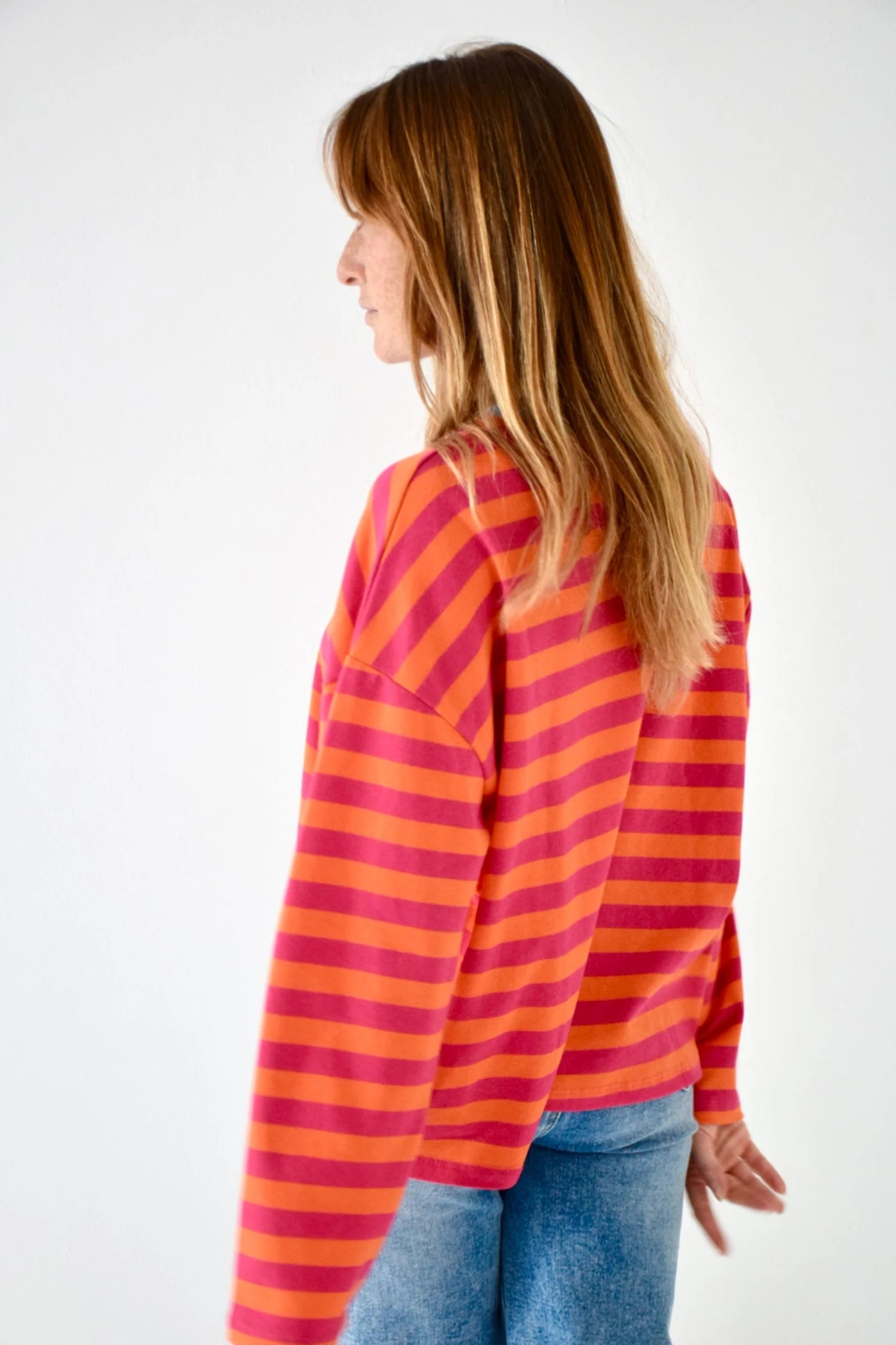 Mindtraveler Shirt Nuria - Fuschia and Orange