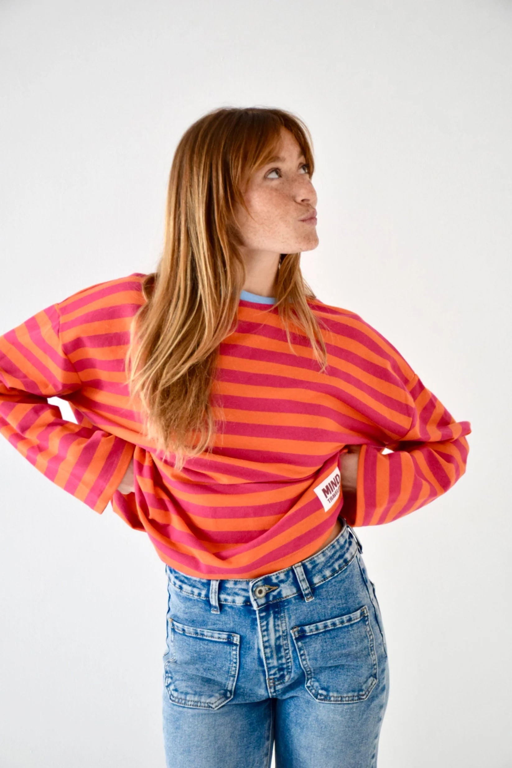 Mindtraveler Shirt Nuria - Fuschia and Orange