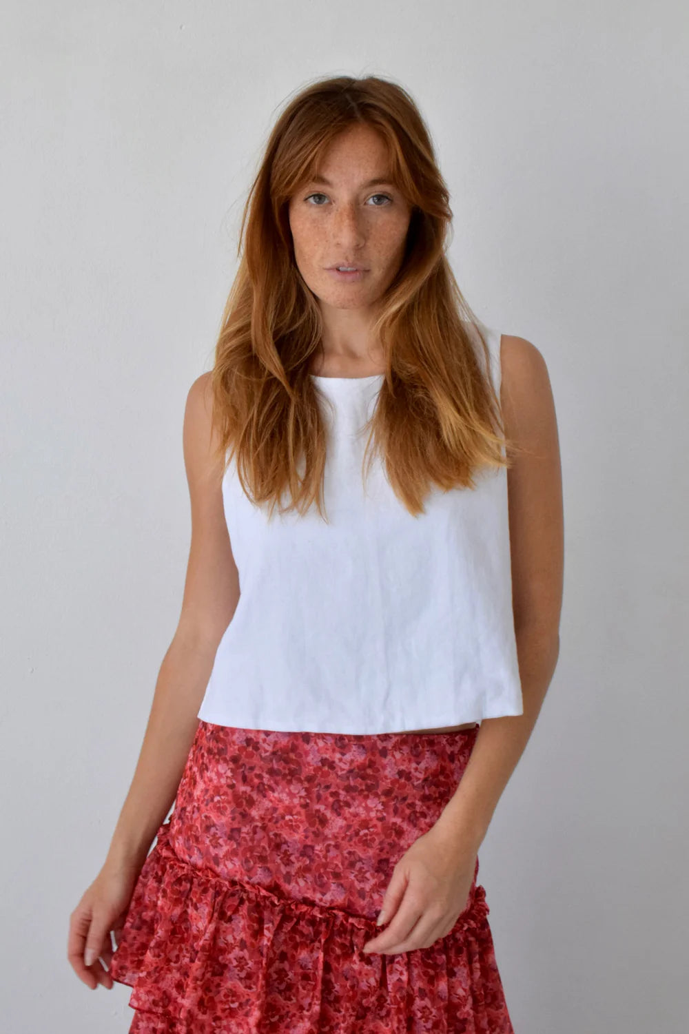 Mindtraveler Claudia Linen Top - White