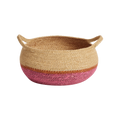 Mand van gevlochten zeegras - Blauwgroen