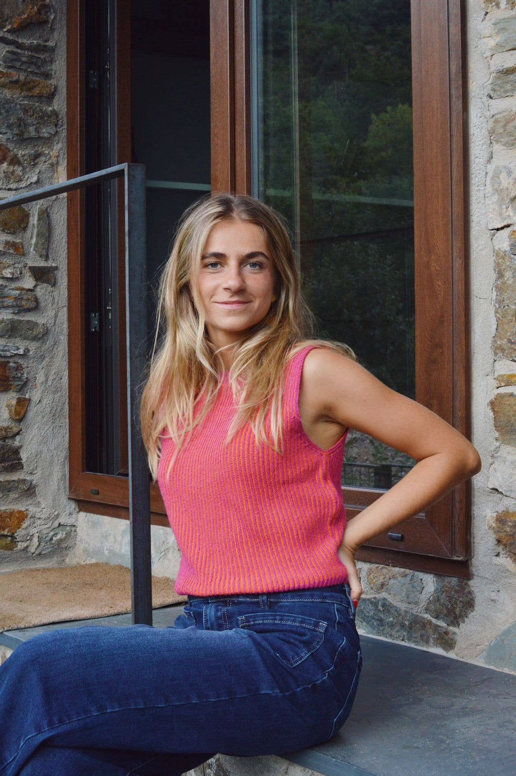 Vest Rita - Roze Oranje