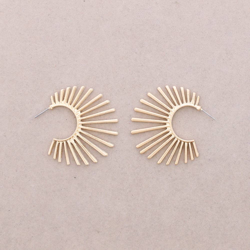 Oorbellen - Waaier Zon