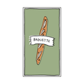 Rechthoekige papieren servet - Baguette