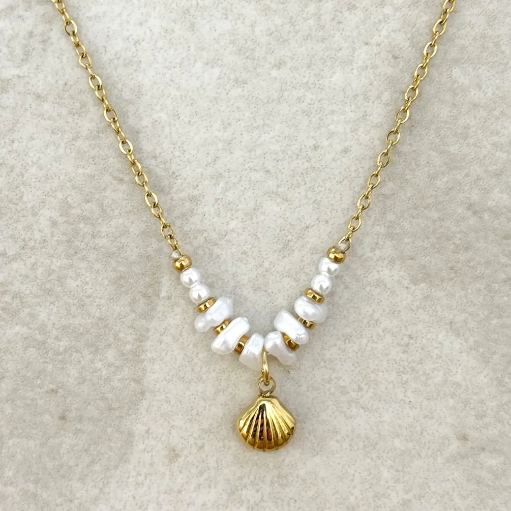 Halsketting - Bohem Seashell Pearls