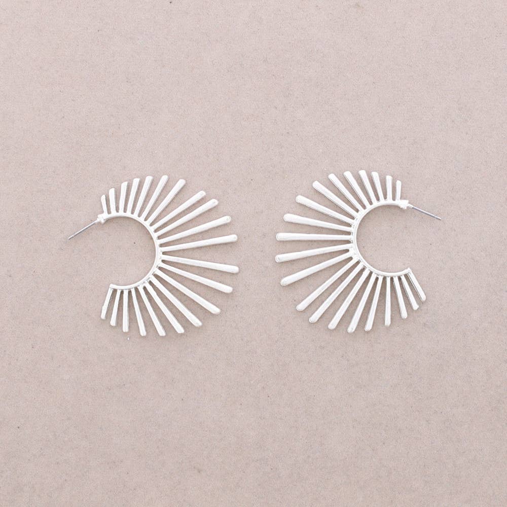 Oorbellen - Waaier Zon