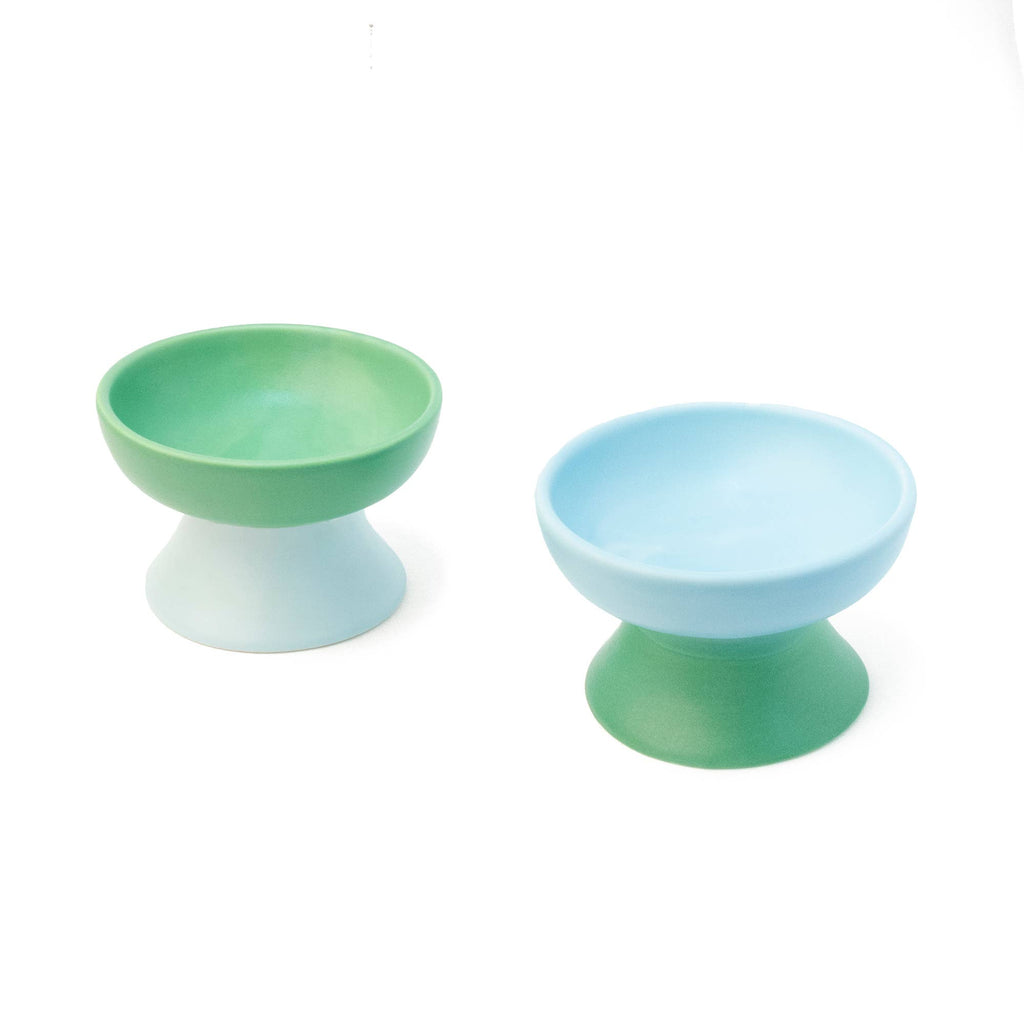 Verhoogde Voederbak - Blauw Groen