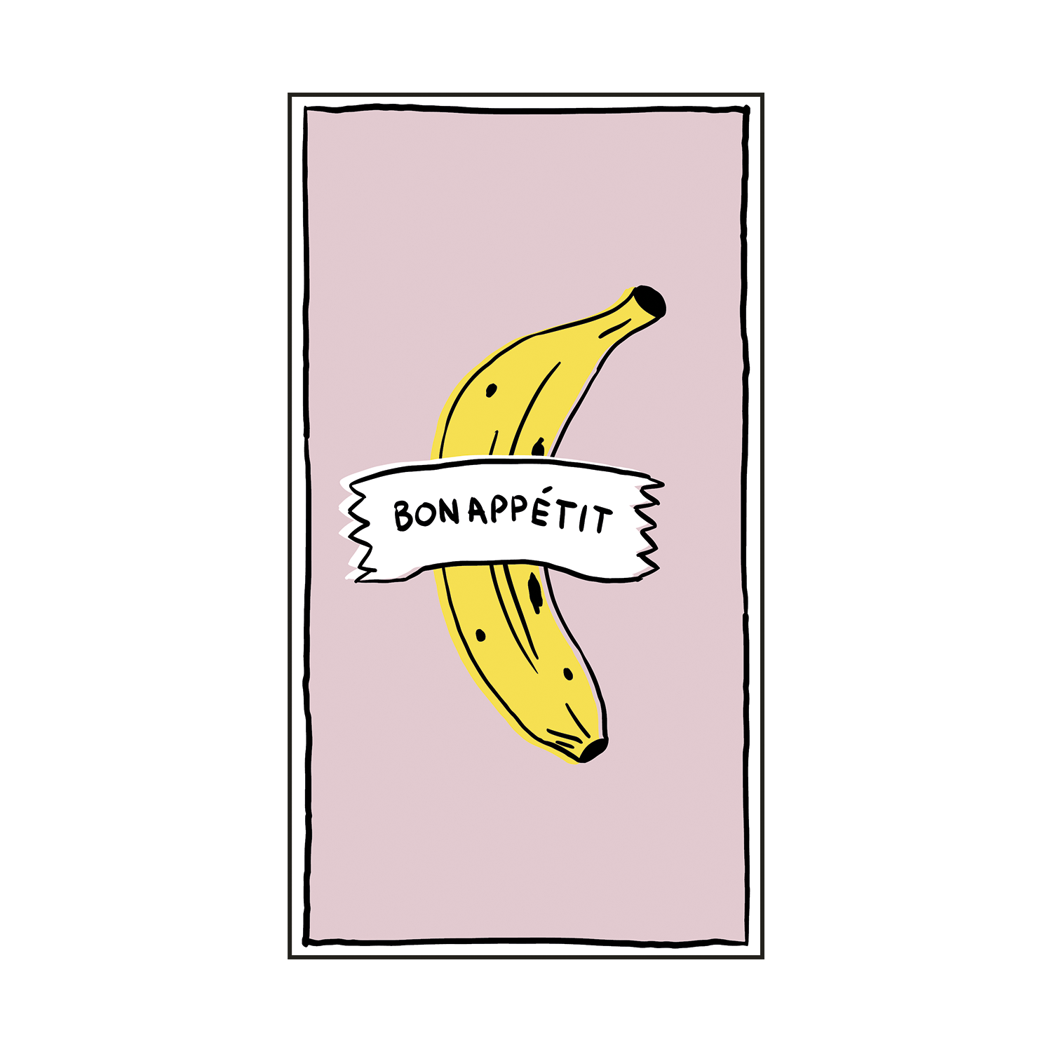 Rechthoekig papieren servet - Bon Appétit